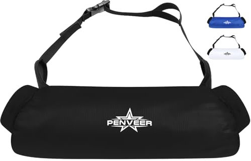 Penveer Football Hand Warmer Pouch Youth & Adult, Waterproof Hand Warmers Football with Zipper Pocket and Adjustbale Strap, Best Cold Weather Football Gear (Black, Youth)