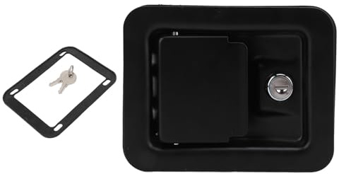 Serrure à Palette de Poignée de Camping-car Acier Inoxydable 304, Serrure Boîte Outils Remorque avec Clés, 5,5x4,2 Loquet Poignée encastré Serrure Boîte Outils Camion Loquet Porte