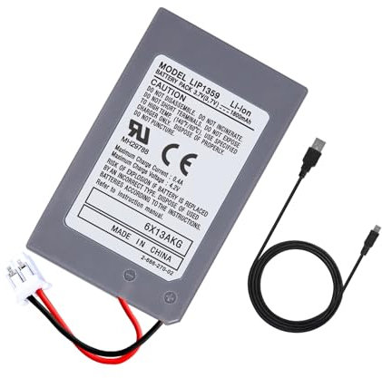 FLSTOR Batería para mando PS3, 1800 mAh, 3,7 V, LIP1359, batería de repuesto para Playstation 3 PS3 Dualshock 3 Wireless Controller CECHZC2E CECHZC2U con cable, 1 unidad