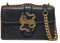 Just Cavalli Schwarze Umhängetasche für Damen mit Maxi-Schnalle UNI Logo, Schwarz