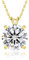 KRKC&CO Moissanite Halskette Damen Silber 925 mit Anhänger, 1 CT Moissanit Diamant, VVS1 Reinheit D Farbe, Goldkette Länge verstellbar 45+5cm, mit Geschenkbox, Geschenk für Frauen Freundin Mama