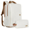 KONO Rucksack Damen, Schulrucksack Laptoptasche Wasserdicht Teenager Daypacks Backpack mit Anti Diebstahl Tasche für Arbeit Uni Reise (Beige)
