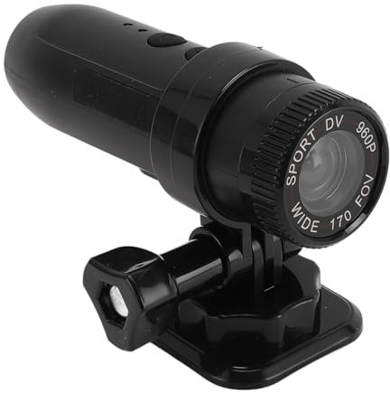 Garsent Fahrrad-Motorradhelm-Kamera, HD 960P Sport-Action-Kamera, Motorrad-Helmkamera 7 Stunden, wasserdichte Fahrrad-Videokamera, für Outdoor-Wildnis