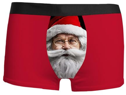 Herren-Weihnachts-Digital-3D-Druck, atmungsaktiv, bequem modisch, mit Taillen-Boyshort-Unterwäsche O Unterwäsche Herren Herren Unterwäsche Ammann