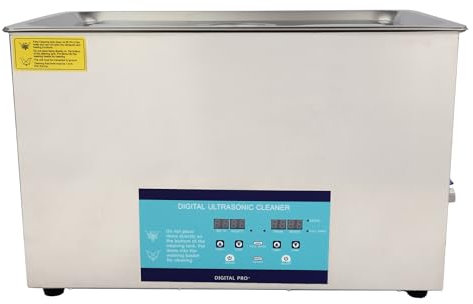 OUKANING Ultraschallreiniger Edelstahl 30L 600W - Ultraschallreinigungsgerät mit 0-80℃ Heizung 30min Timer Digitaler Anzeige 120dB für Zahnprothesen Schmuck Brillen Uhren Gläser