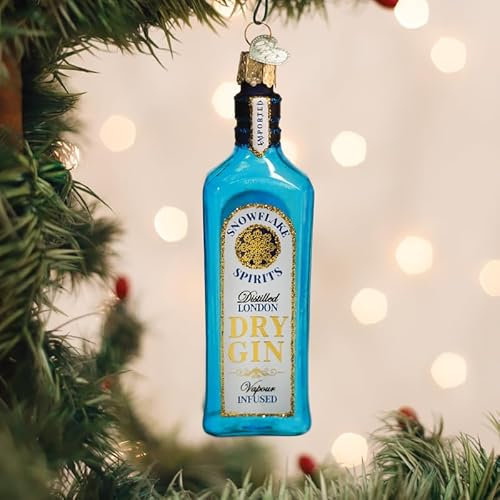 Old World Christmas Gin Bottle Glass Ornament for Holiday Tree
