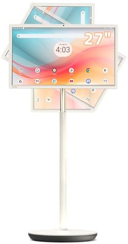 KTC 27 Inch Portable TV Monitor - 1080P Touch Screen Gaming Computer Monitor, 60Hz, Bulit-in Camera, Compatible with Google TV, 4000:1 Contrast, 9500mAh Battery, Tilt/Swivel/Pivot/Height Adjustment