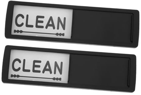 STOBOK Reversible Magnetic Dishwasher Sign 2 Pieces Dishwasher Clean Dirty Indicator Magnetic Mark Cleaning Indicator for Kitchen