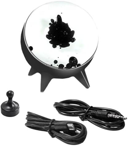 Flaroey Magnetic Fluid Pickup Music Rhythm Light - Visualized Desktop Ornament,Home Decoration Speaker Sound Partner Light Black