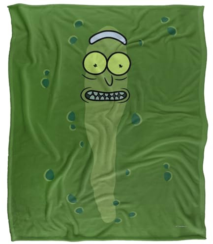 Rick and Morty Pickle Silky Touch Super Soft Throw Blanket 152 X 127 cm, White