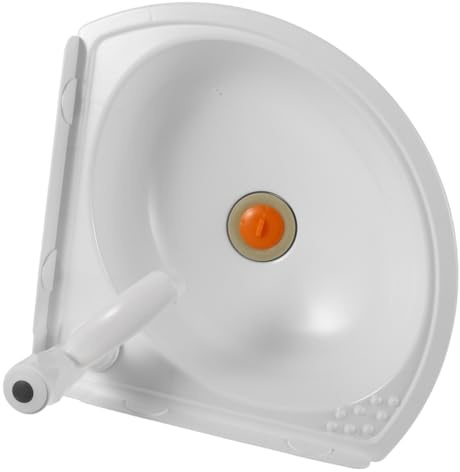 Hemobllo Lavandino Da Bagno Angolare a Parete in Plastica Bianca, Lavabo Triangolare Sospeso Salvaspazio Con Rubinetto Monocomando, Compatto Per Balcone e Piccoli Spazi Domestici