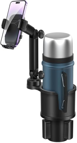 Car Cup Holder Phone Mount for BMW 2 Series Active Tourer U06 2021-2026 | 2-in-1 Design, Expandable Base, 360° Rotation, Large Flask Fit, One-Handed Operation