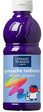 Lefranc Bourgeois - Gouache liquide Redimix pour enfants - Bouteille 500ml - Violet
