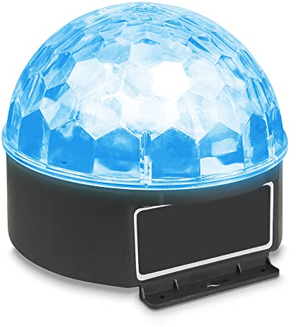 MAX Jelly Ball - Discokugel LED Lichteffekt, Discolicht Partylicht Kinder und Erwachsene, bewegliche und farbige Lichtstrahlen, Party Lichtshow mit 6 Farbigen LEDs, für Hauspartys und Kinderzimmer