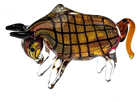 Stier aus Glas im Italien Murano Stil Figur Dekoration Skulptur 25cm glass bull