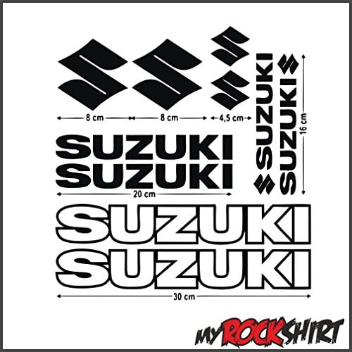 Motorrad-Aufkleber Set SUZUKISET Aufkleber, 30x20 cm, Profi-Qualität Motorbike Sticker Decal