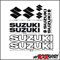 Motorrad-Aufkleber Set SUZUKISET Aufkleber, 30x20 cm, Profi-Qualität Motorbike Sticker Decal