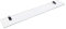 FACKELMANN Glasablage 80 cm/Wandregal für Badaccessoires/Maße (B x T): ca. 80 x 12 cm/Wandablage mit 6 mm Stärke/hochwertiges Glasregal mit Halterungen/Wandregal fürs Bad/Badregal fürs WC