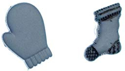 Miniblings Handschuhe und warme Socke Ohrstecker Winter Schnee Weihnachten blau - Handmade Modeschmuck I Ohrringe Stecker Ohrschmuck