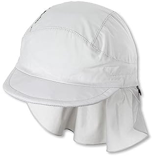 Sterntaler Unisex Kinder Schirmmütze mit Nackenschutz Ohne Bindebänder Mütze, lichtgrau, 51