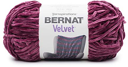Bernat 16103232004 Velvet Samt, Polyester, Burgunderblau, 300g, 288 Meter