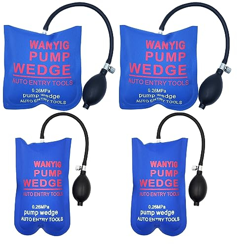 WANYIG 4 PiezasAir Wedge Pump Wedge Cuña del Aire Hinchable Barra de Palanca Universal Shim Inflable (Plaza+Rectángulo Pequeño)