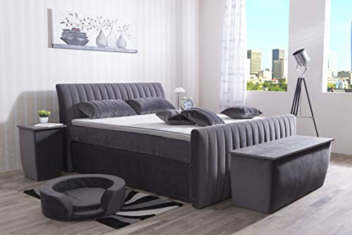 AUKONA Boxspringbett Anatolius 180x200, Farbe wählen und ändern, 7 Zonen Taschenfederkern-Matratze, H2 H3 H4, Komfortschaum-Topper, Lieferung und Aufbau kostenlos