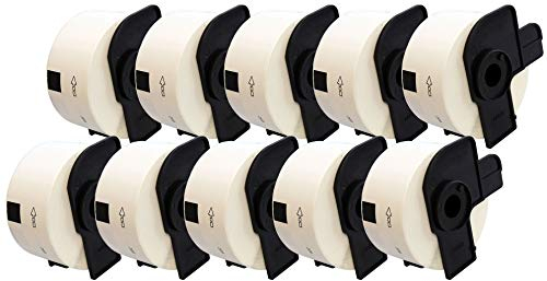 Cartridges Kingdom kompatibel für BROTHER DK11208 DK-11208 (38mm x 90mm) Adress-Etiketten | 400 Stück/Rolle | 10-er PACK