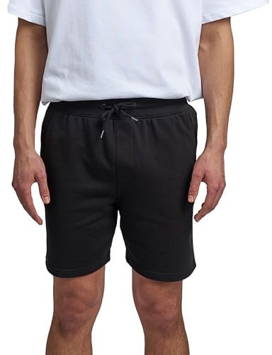 Snocks Sweat Shorts Herren - Lockere Bermudas aus 100% Bio-Baumwolle - Perfekte Passform für Alltag und Sport - Jogginghose Herren Kurz - Schwarz - S