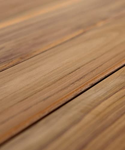 Terrassendielen aus Teakholz von BioMaderas®, 125mm Breite, 19mm Stärke (90cm Länge)