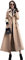 ebossy Women's Double Breasted Duster Trench Coat Slim Full Length Maxi Long Overcoat, Khaki, XXL