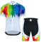 Radtrikot-Set für Herren, kurzärmeliges Hemd und 3D-Kissen-Shorts, gepolsterter Anzug, Bike-Top, 1T05, Large