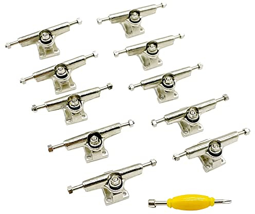 Bumdenuu 10 Piezas 29Mm Camiones de DiapasóN Cubierta de MonopatíN de Dedo Tuercas Destornillador de Llave Inglesa para Patinetas de Dedo