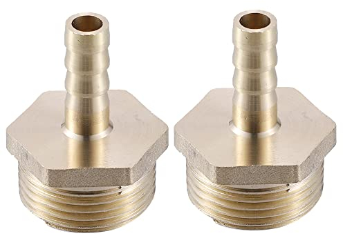 A ABSOPRO 2 Pcs Raccord Cannelé 3/4 BSP Mâle Fil Raccord Laiton 8mm Connecteur Tuyau