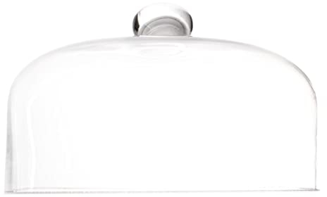Glasglocke/Glashaube mit Knopf - Ø 27,5 cm - Höhe 15 cm - Kuchenhaube, Tortenglocke, Käseglocke, Glasabdeckung