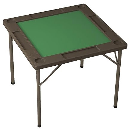 YANBI Mahjong-Tisch klappbar 35,4 Quadratischer Klappbarer Mahjong-Tisch, Mahjong-Tisch mit 4 Becherhaltern und 4 Chipfächern, Brettspiel-Dominotisch für Pokerkarten, Puzzle (Color : Brown)