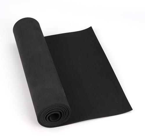 Do²ping Mousse EVA Noir, 2mm d'épaisseur (1mm à 10mm) EVA Foam Cosplay, 34 x 124.5cm avec une haute densité de 86kg/m3 pour les costumes, l'artisanat, les projets de bricolage (2mm Noir)