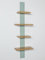 Terra Home Wandregal Esta, mit 4 Ablagen, Holz, Wandboard 122x33x15,5 cm,4 Regalbretter Ablage Schwebregal (Mintgrün)