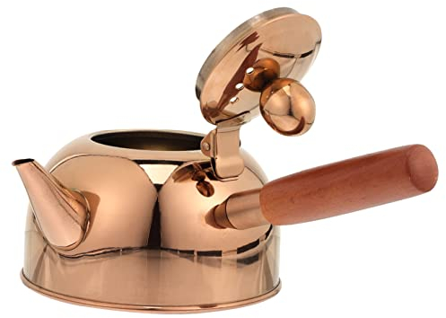 Zerodeko Tetera De Acero Inoxidable Asa De Madera Para Cocina Hervidor Multifuncional Para Inducción y Gas Capacidad Para Té