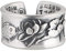 Verlobungsring 999 Sterlingsilber, Ring Damen Silber Sutra-Blumenfisch Geschenke für Damen Frauen Freundin Adjustable