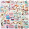 Shark Cup Stickers 50 Pcs Waterproof Cute Shark Sticker for Laptop Skateboard Water Bottle Luggage Computer Hydro Flask Phone Car Bike,Vinyl Aesthetic Cup Stickers for Teens Kids Adults