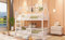 ZYLOYAL10 Kinder-Etagenbett, Kinder-Familienbett, Etagenbett mit Treppe, Loft Design, Massivholz-Etagenbett-Rahmen (Weiß, 90 * 200)