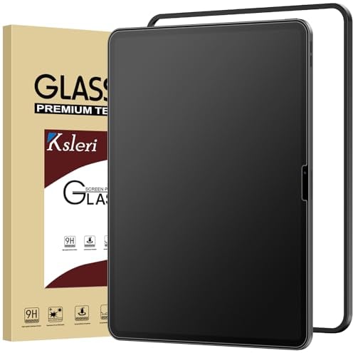 Ksleri Pellicola per iPad Air 13 Pollici (M2) 2024, Opaco Vetro Temperato Opaca per iPad Air 13 2024, Antiriflesso, Anti-impronte Digitali, Durezza 9H Vetrino con Telaio di Allineamento