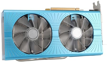 Annadue RX590 8 GB GDDR5 256 Bit Gaming Grafikkarte, Leistungsstarke Bildverarbeitung, Zwei Lüfter, VR fähige GPU Grafikkarte, für Desktop PC