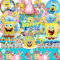 81 Pcs Sponge Geburtstag Deko, Kindergeburtstag Deko Sponge, Sponge Luftballons Set, Sponge Helium Ballon, Sponge Party Deko, Sponge Geschirr Set, Sponge Party Teller, Sponge Geburtstag Tischdecke