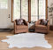 NativeSkins Teppich aus Rindsleder, Wolkenweiß (groß), 1,4 x 2 m, Kuhdruck, westliches Schlafzimmer-Dekor, handgeschnitten, Wildlederimitat, rutschfeste Unterseite, Westernteppich, Tierdruck, Kuhfell