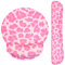 Ksriylm Cute Mouse Pad Wrist Support Keyboard Wrist Rest Set, Ergonomic Mouse Pad with Non-Slip Base for Office Gaming Working Computers,Easy Typing & Pain Relief Mouse Mat,Pink Leopard