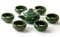 Chinesisch Kung Fu Teeservice, Koi Keramik Teekanne Set,Japanische Teetasse Handgemachte Porzellan Teekanne und 6 Teetassen Set Tee-Liebhaber Tee Set (Grün, Ökobox)
