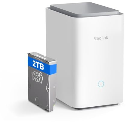 Reolink Home Hub Pro, Contrôle Centralisé pour Jusqu'à 16 Caméras de Surveillance, Jusqu'à 16To de Stockage Disque Dur, Cryptage AES-128, Streaming 8K, Wi-FI 6 et Sirène 120dB, Pas de Frais Mensuels