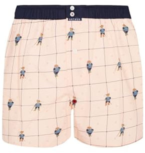 ARTHUR - Caleçon Homme avec Suspensoir Le Club n°1125 - Coupe Américaine - Empiècement Anti-Frottement - Coton Issu de l'agriculture Biologique - Rose - XXL